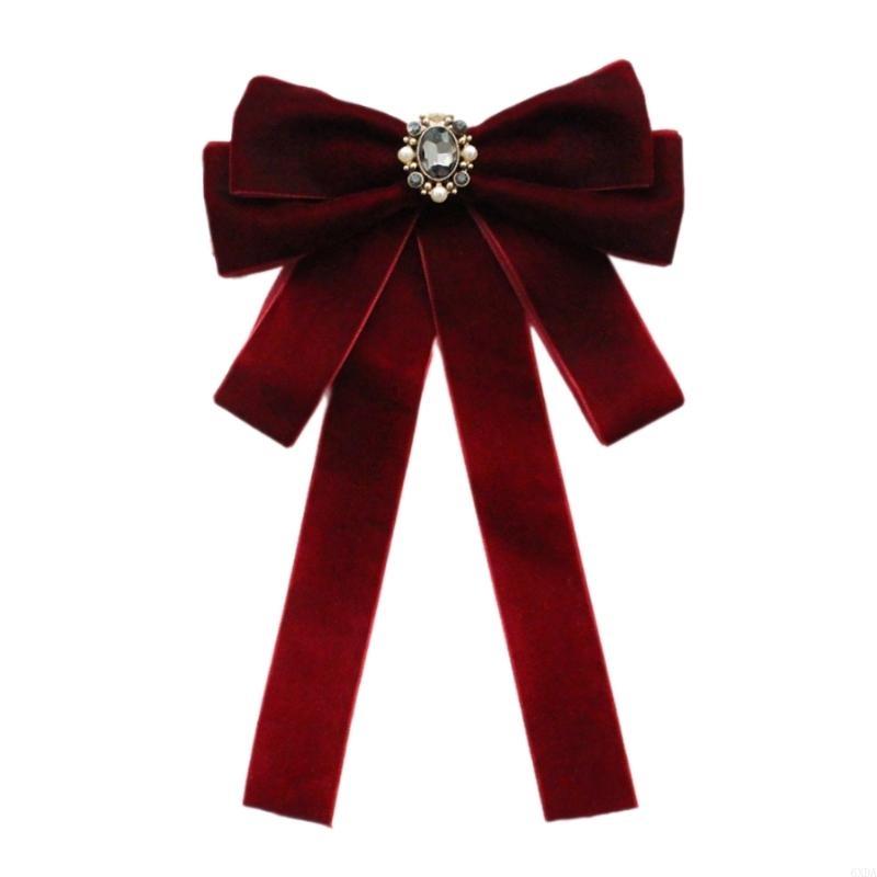Bow Tie Pre Tied - Nữ Nhung Thắt Nơ Đính Hạt
