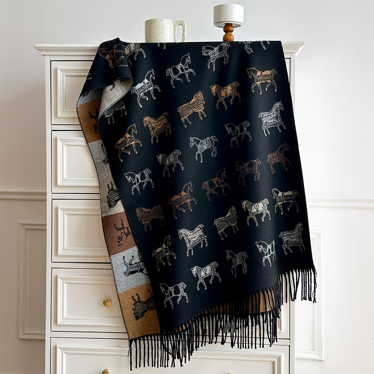 Winter Scarf Women Luxury Hors - đánh giá và giá Woven Scarf Blanket