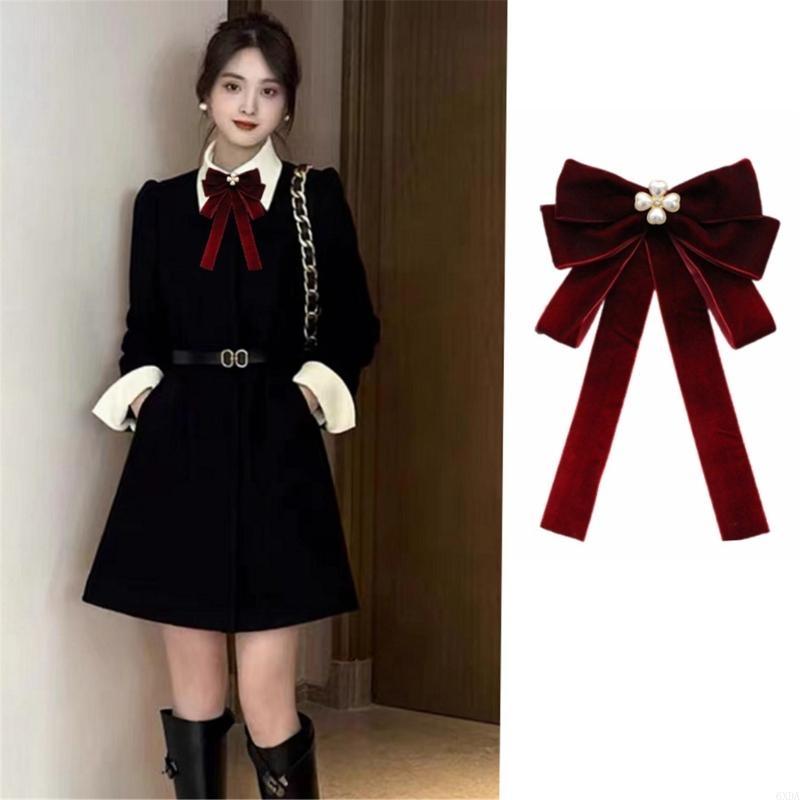 Nữ Nhung Thắt Nơ Đính Hạt Học  - đánh giá và giá Bow Tie Pre Tied