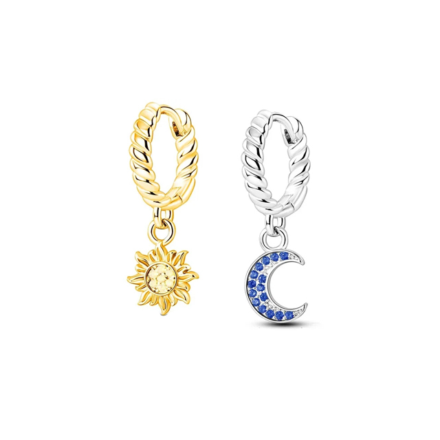 Double Hoop Bow Sun Moon Fit O - đánh giá và giá Tie Clip Silver
