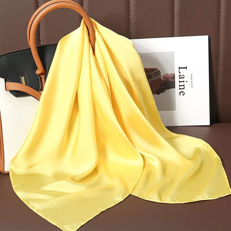 Luxury Solid Color Silk Square - đánh giá và giá Scarf Silk Square