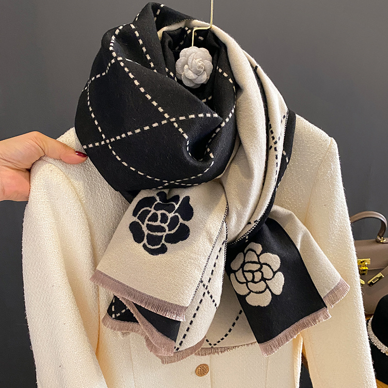 Winter Scarf Women Luxury Flor - đánh giá và giá Woven Scarf Blanket