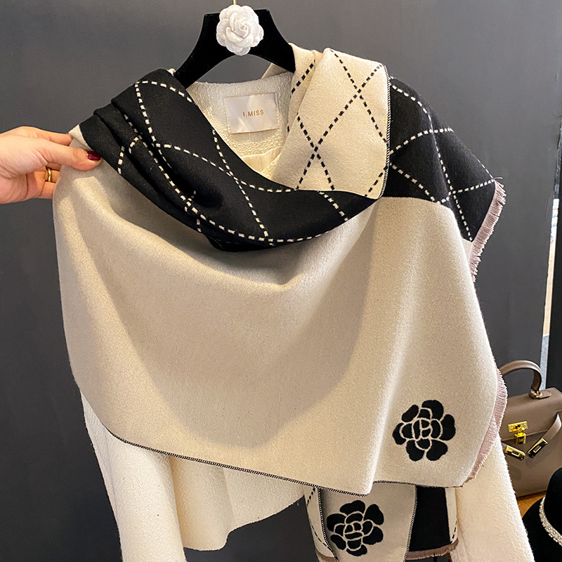 Winter Scarf Women Luxury Flor - đánh giá và giá Woven Scarf Blanket