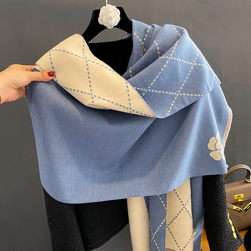 Winter Scarf Women Luxury Flor - đánh giá và giá Woven Scarf Blanket
