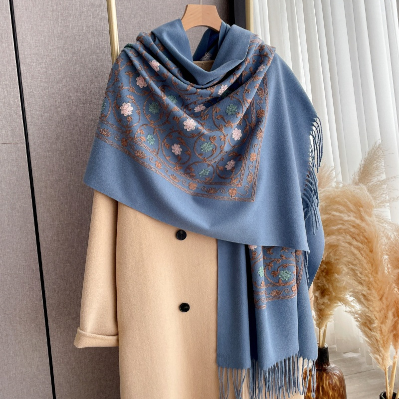 2025 New Embroidery Cashmere S - đánh giá và giá Woven Scarf Blanket