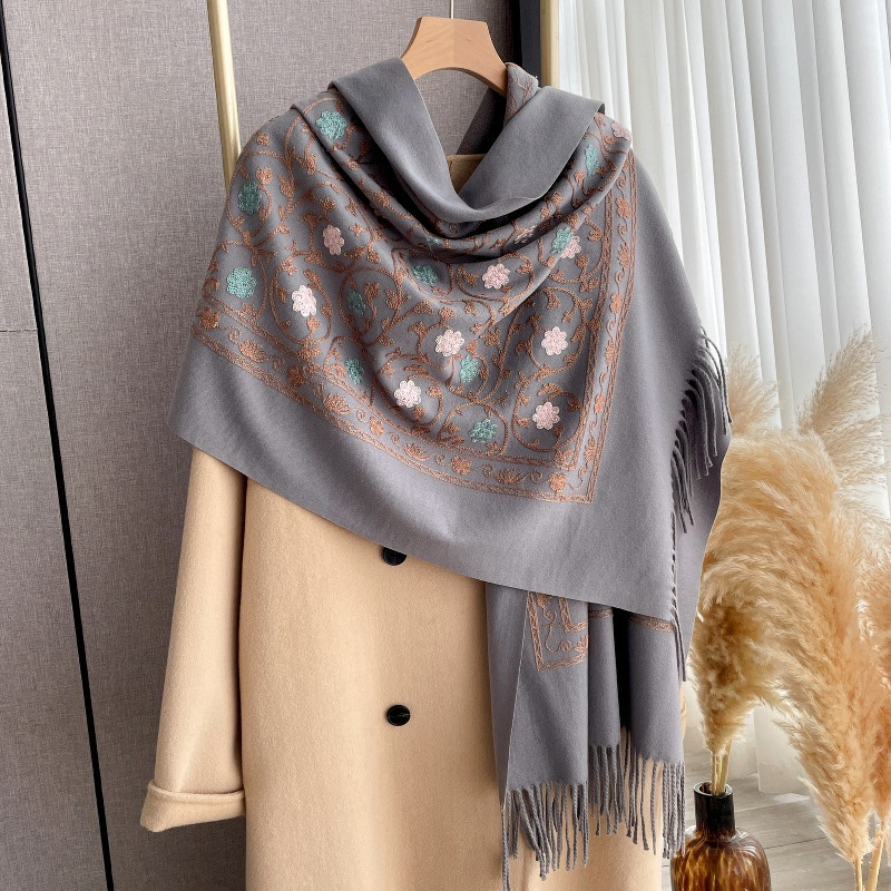 2025 New Embroidery Cashmere S - đánh giá và giá Woven Scarf Blanket