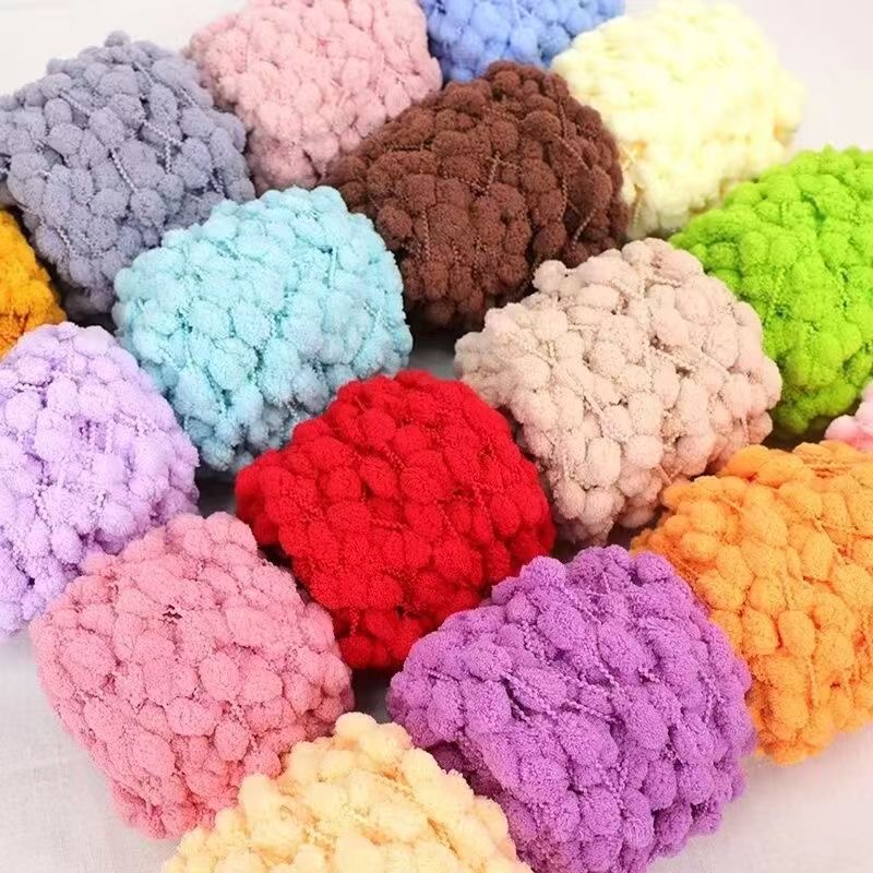 100g Pom Pom Yarn Colorful Chu - đánh giá và giá Woven Scarf Blanket