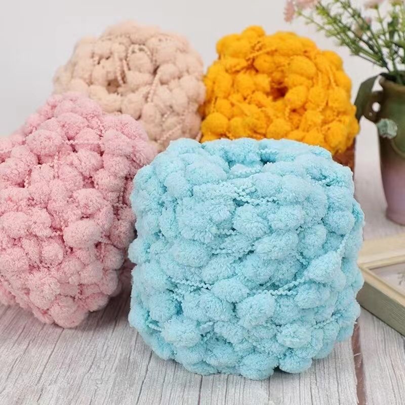 100g Pom Pom Yarn Colorful Chu - đánh giá và giá Woven Scarf Blanket