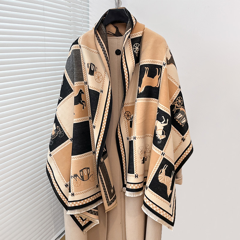 Luxury Warm Poncho Cashmere Wi - đánh giá và giá Woven Scarf Blanket
